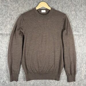 ASKET Merino Wool Sweater MEn's XS Brown Long Sleeve Knit